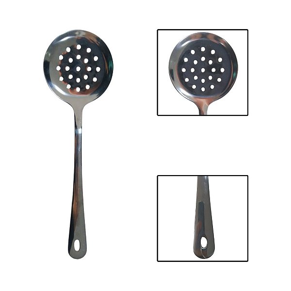 Escumadeira Linha Gourmet Em Inox