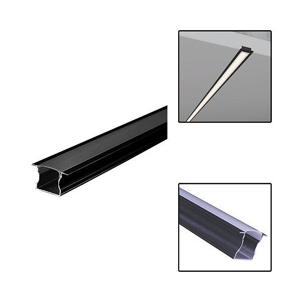 Perfil Pop Embutir Preto 3M