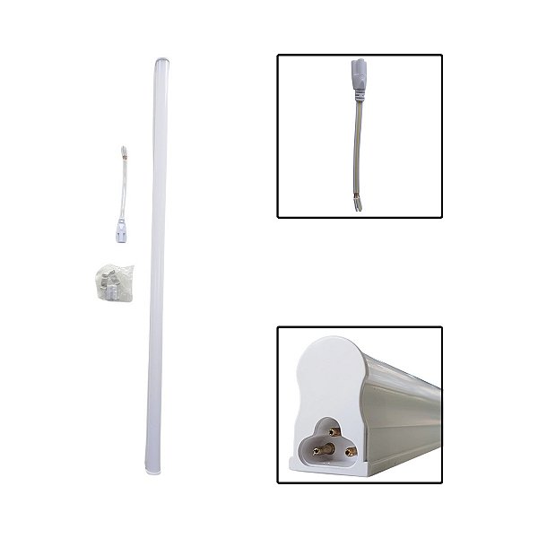 Luminária T5 Integrada 9W 4000K 60cm IP20 Bivolt