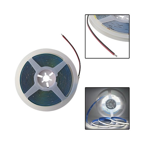 Fita LED COB Detail 9W/M 6000K 5 Metros IP20
