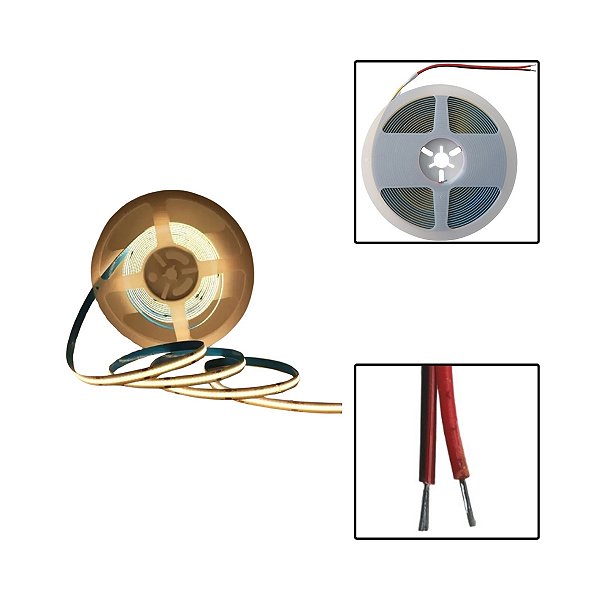 Fita LED COB Detail 9W/m 3000K 5 Metros IP20