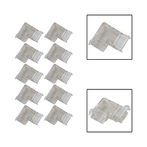 Kit com 10 peças de Emenda para Fita LED 10mm