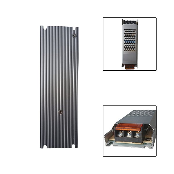 Driver Slim 10A 12V até 120W Entrada Bivolt IP20