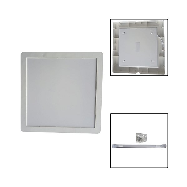 Painel Led Sobrepor Quadrado 24W 26,5 X 26,5 Luz Branca Fria