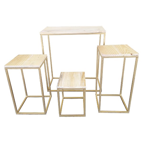 Quarteto de Mesas Cubo Desmontáveis