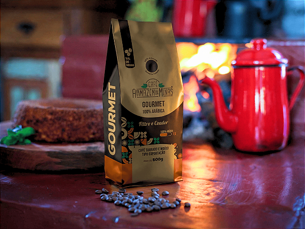 Café Gourmet Torrado e Moído 500g - 100% Arábica - Sul de Minas - Tipo Exportação - Torra Média 7,5