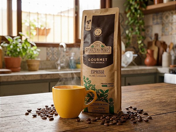 Café Gourmet em Grãos Sul de Minas 500g - Torra Média 6.0 Chocolate - Espresso 100% Arábica