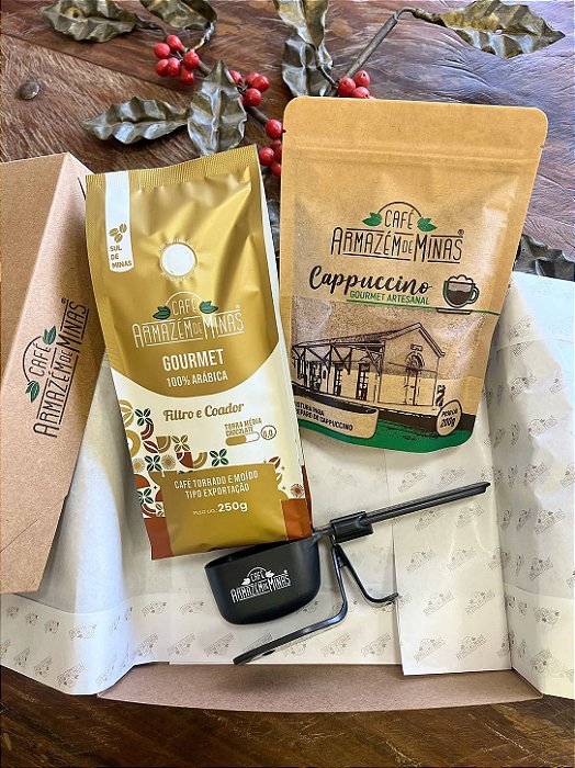 Kit Café Gourmet Torrado e Moído 250g Torra 6.0 + Cappuccino Gourmet 200g + Balança Dosadora