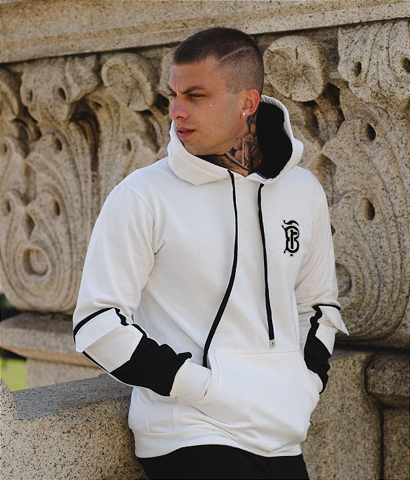 moletom com capuz off white premium