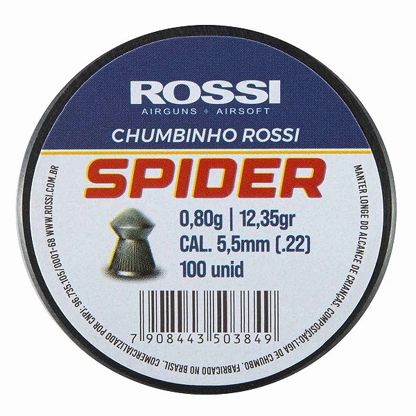 CHUMBINHO ROSSI SPIDER 5,5MM (100 UN)