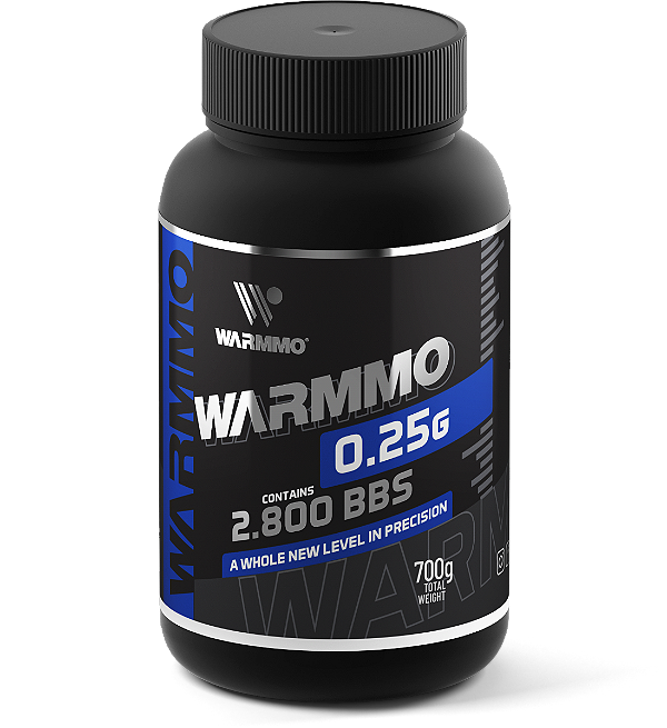 ESFERA AIRSOFT BBS WARMMO 0.25G 6MM POTE C/ 2800
