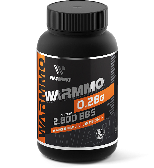 ESFERA AIRSOFT BBS WARMMO 0.28G 6MM POTE C/ 2800