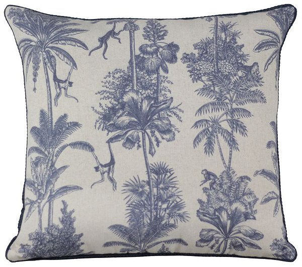 ALMOFADA EM LINHO CRU FLORESTA 52 X 52 COD 424-93