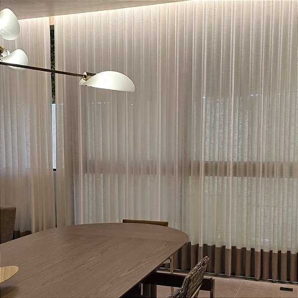 CORTINA PARA LIVING COM BARRADO