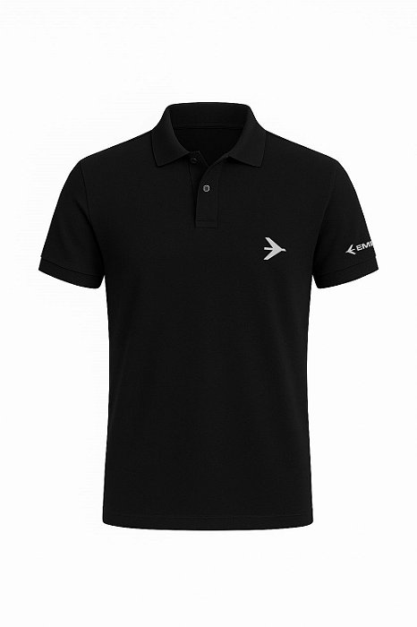 Camisa Polo Preta Embraer