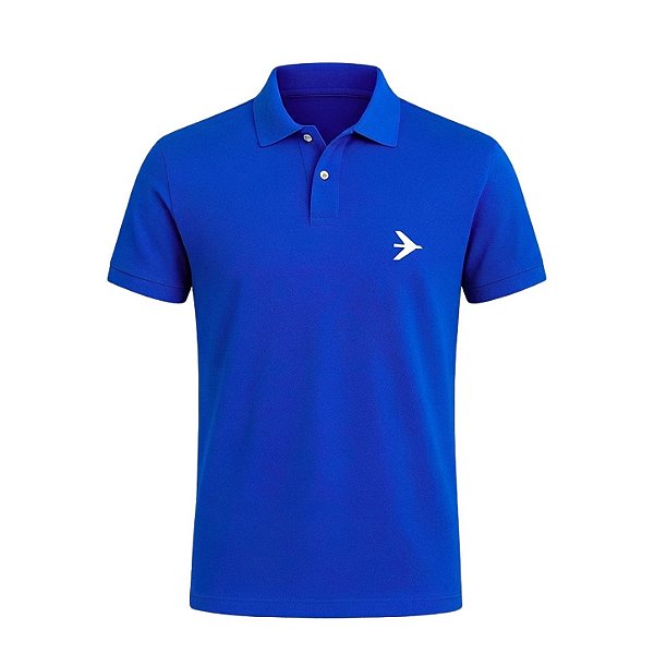 Camisa Polo Azul Royal Embraer
