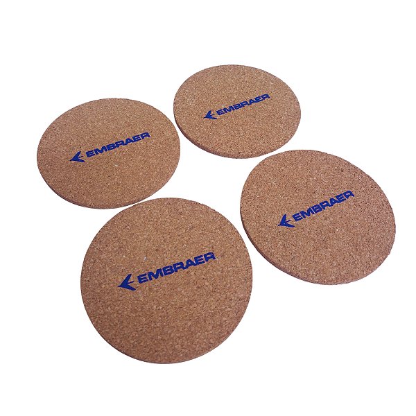 Kit 4 Porta Copos Ecológico em Cortiça