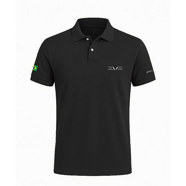 Camisa Polo Preta EVE