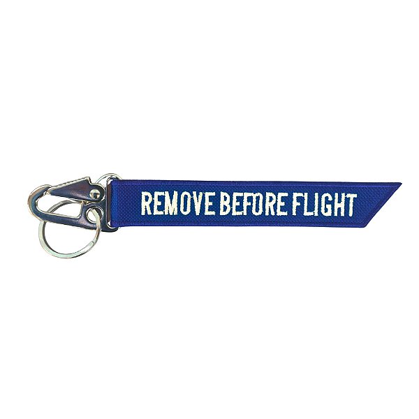 Chaveiro Mosquetão Remove Before Flight - Azul