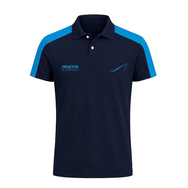 Camisa Polo Azul Praetor