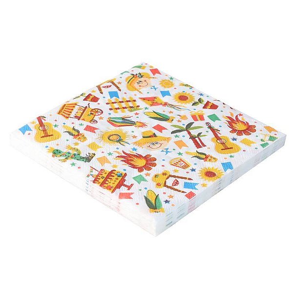 Guardanapo Festa Junina 33x33cm - 20 unidades