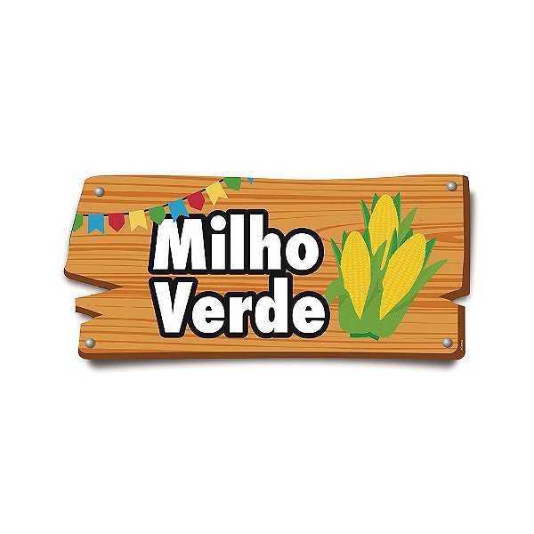 Plaquinha Festa Junina Milho Verde