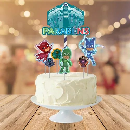 Topo de Bolo Pj Masks