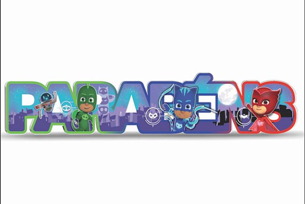 Enfeite de Mesa Parabéns PJ Masks