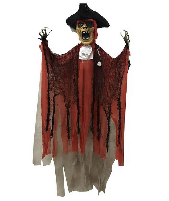 Pirata Eletrônico Halloween com Movimento e Som