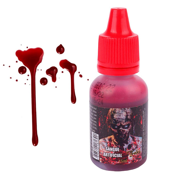 Sangue Falso Maquiagem Artificial Fantasia Halloween 15 ML