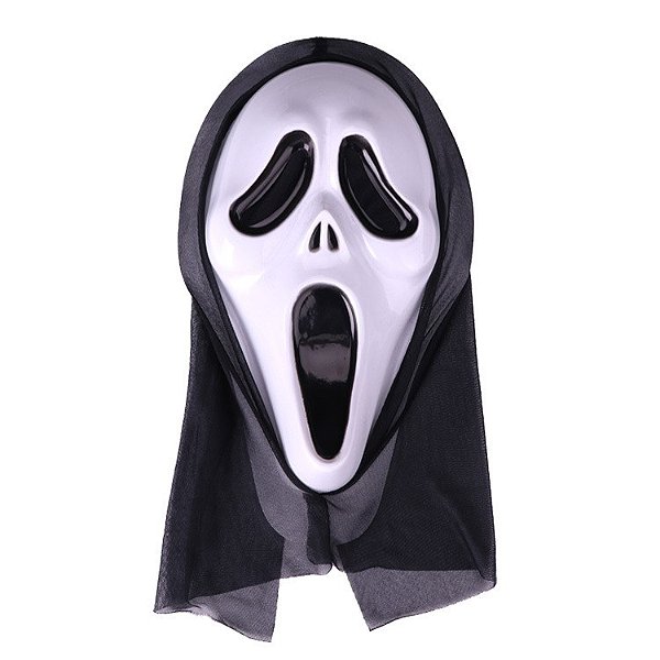 Máscara do Pânico de Plástico com Capuz - Halloween