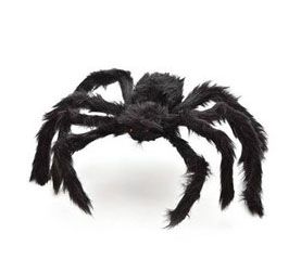 Aranha Peluda Realista 40 x 30cm Preta Decoração Halloween