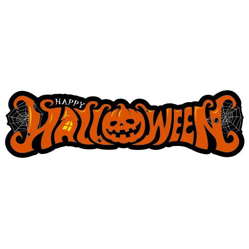 Painel Decorativo Cartonado Happy Halloween - 139cm x 39cm