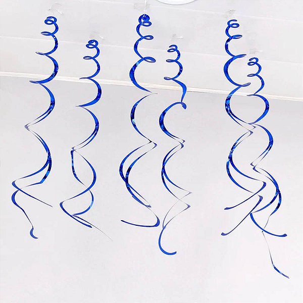 Enfeite Decorativo Espiral Azul - 3 unidades