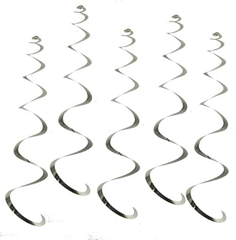 Enfeite Decorativo Espiral Prata- 3 unidades