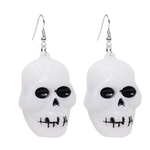 Brinco Caveira com Led Halloween