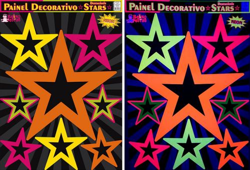 Painel Estrelas Neon - 50X70CM - 1 Unidade
