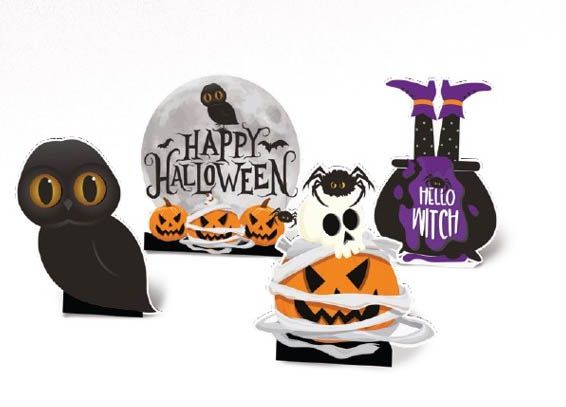 Decoração de Mesa Halloween 28cm - 4 Unidades
