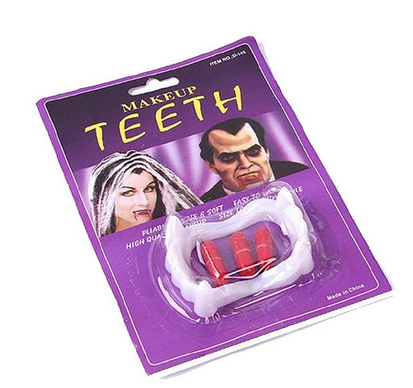 Dentes Plásticos com 3 Cápsulas de Sangue Artificial