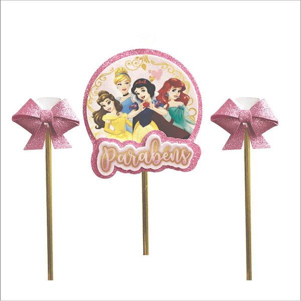Topo de Bolo Princesas em EVA