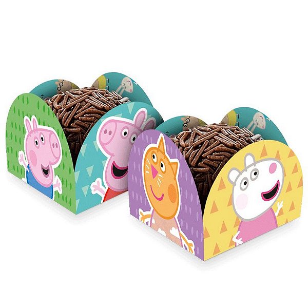 Porta Forminha Para Doces Festa Peeppa Pig 3,5x3,5cm - 40 Unidades