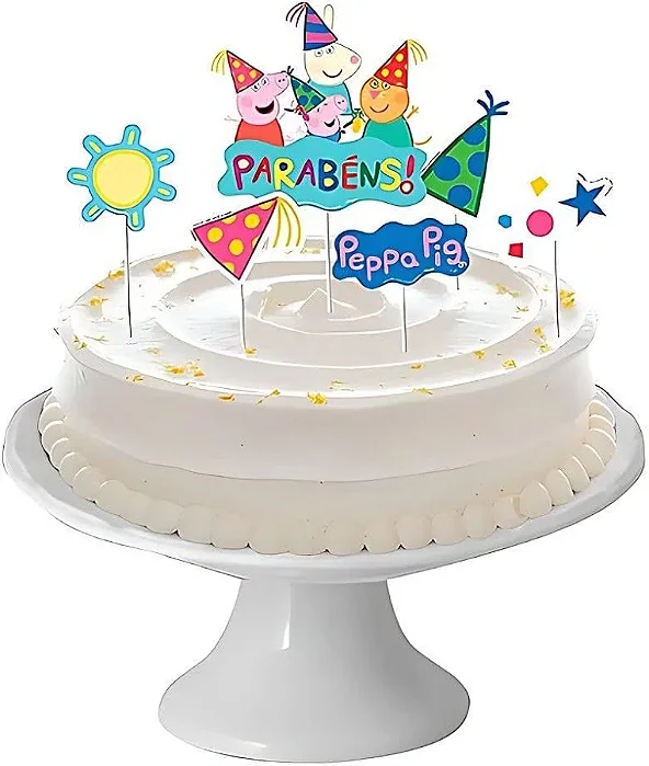 Decoração de Bolo Peppa Pig – 6 Unidades