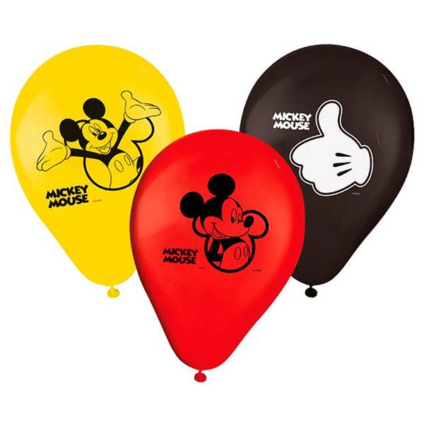 Balões Bexigas Festa Mickey - 9 Polegadas (23cm) - 25 Unidades