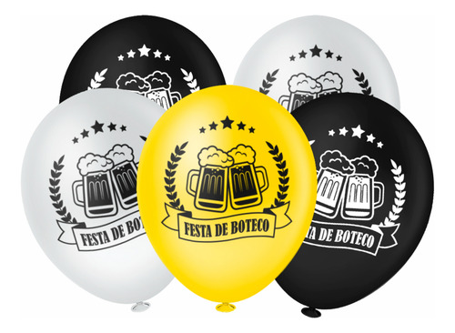 Balão Bexiga Boteco - Tamanho 8 Polegadas - 20 unidades