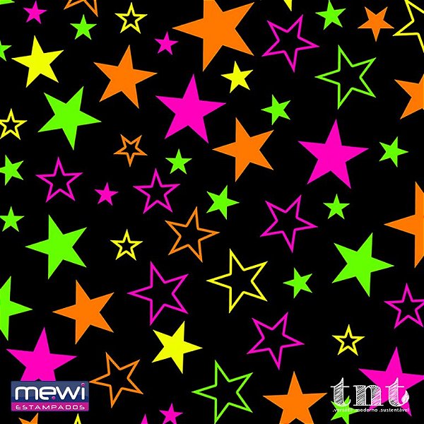 TNT Estampado Tema Neon - 1 metro