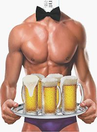 Painel para Foto Festa de Boteco em Formato de Garçom - 67cm x 50cm