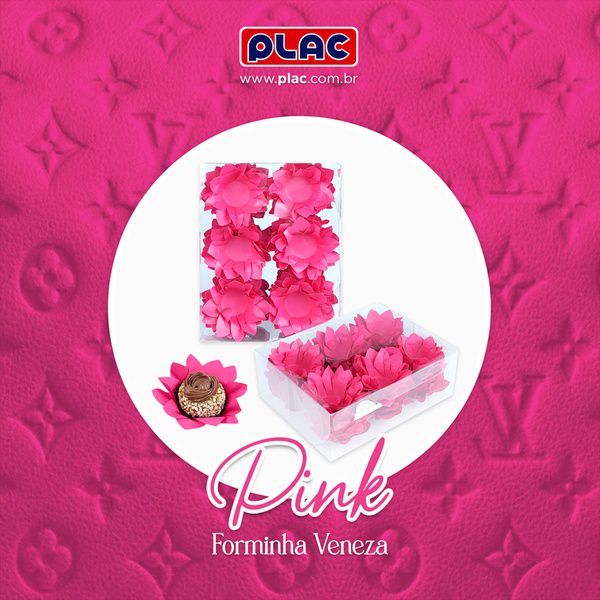 Forminha Veneza Pink - 40 unidades