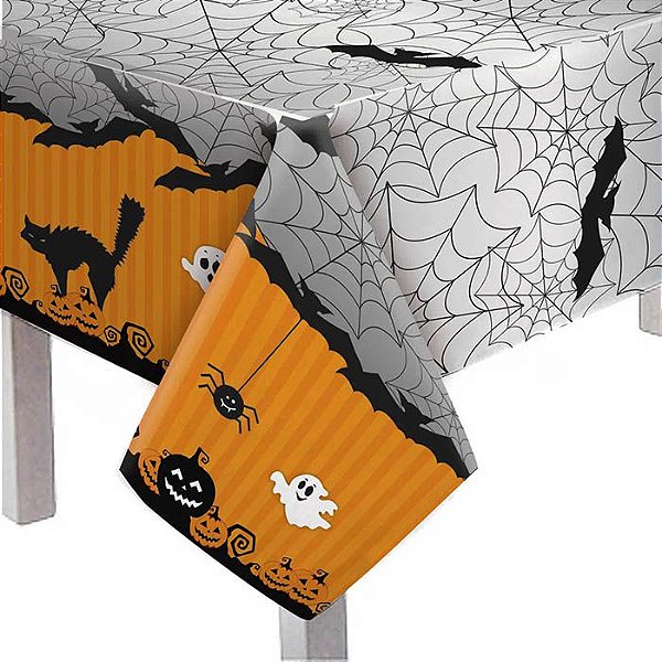 Toalha Plástica Halloween Noite do Terror 118x180cm – Mesa Principal