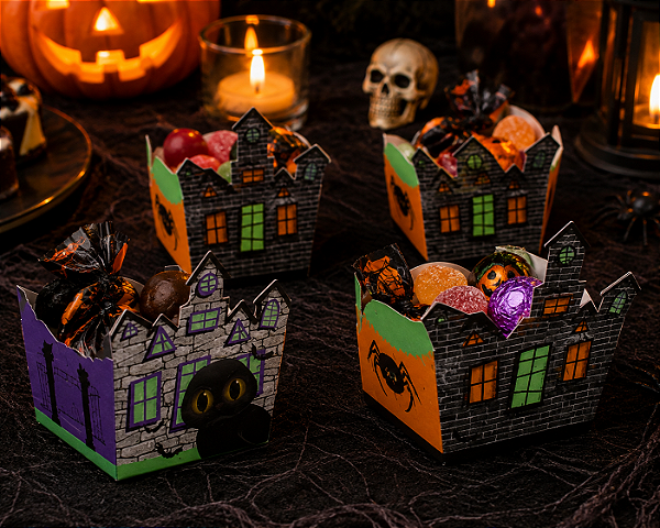Porta Forminha Noite do Terror Halloween 3cm - 24 Unidades
