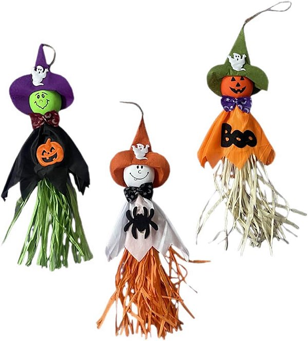 Decoração de Halloween Enfeite Fantasminha de Pendurar - Cores Sortidas - 1 Unidade
